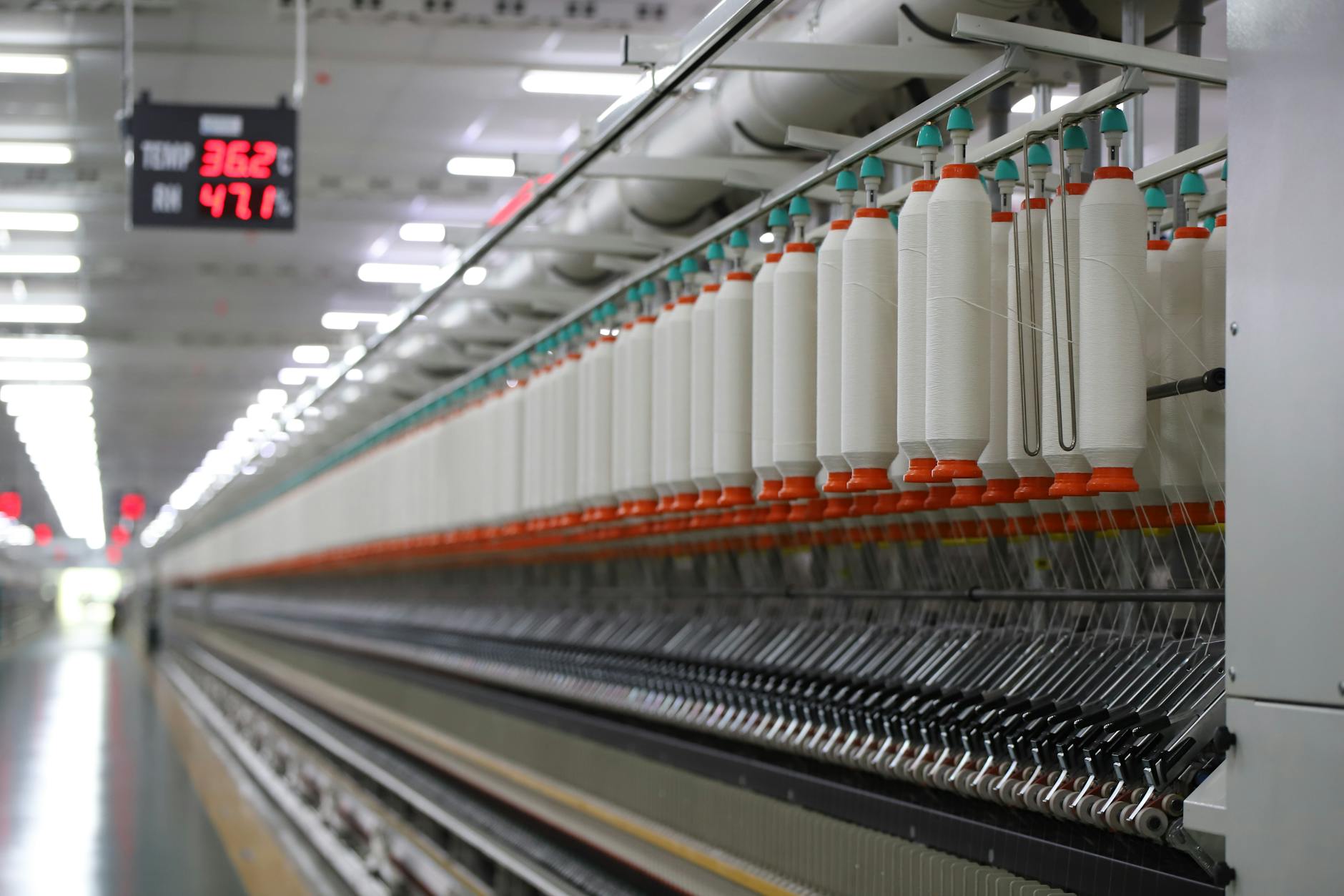 a white and orange industrial machinery